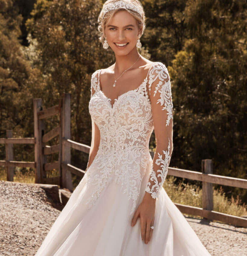 Photo of model wearing a Sophia Tolli collection bridal gown