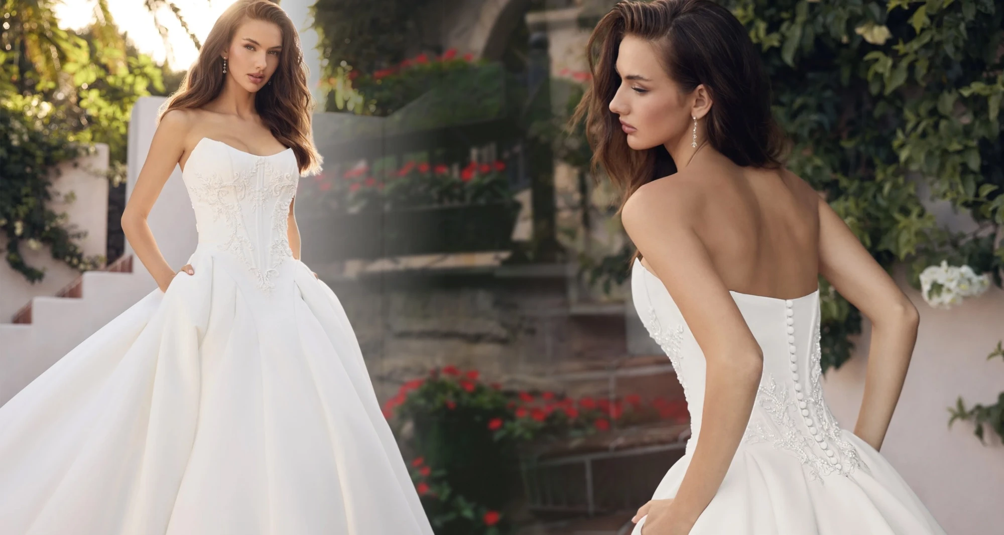 Photo of model wearing a Sophia Tolli collection bridal gown