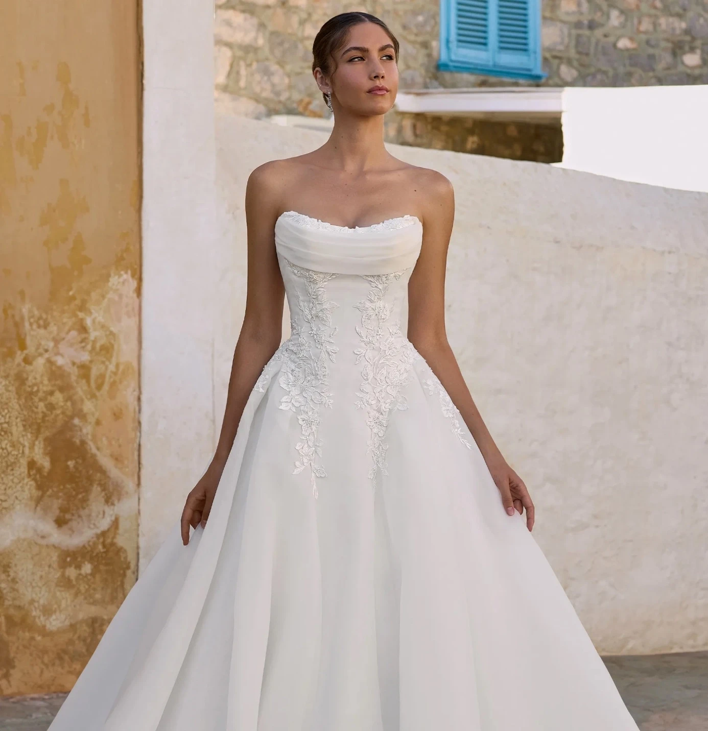 Photo of model wearing a Sophia Tolli collection bridal gown