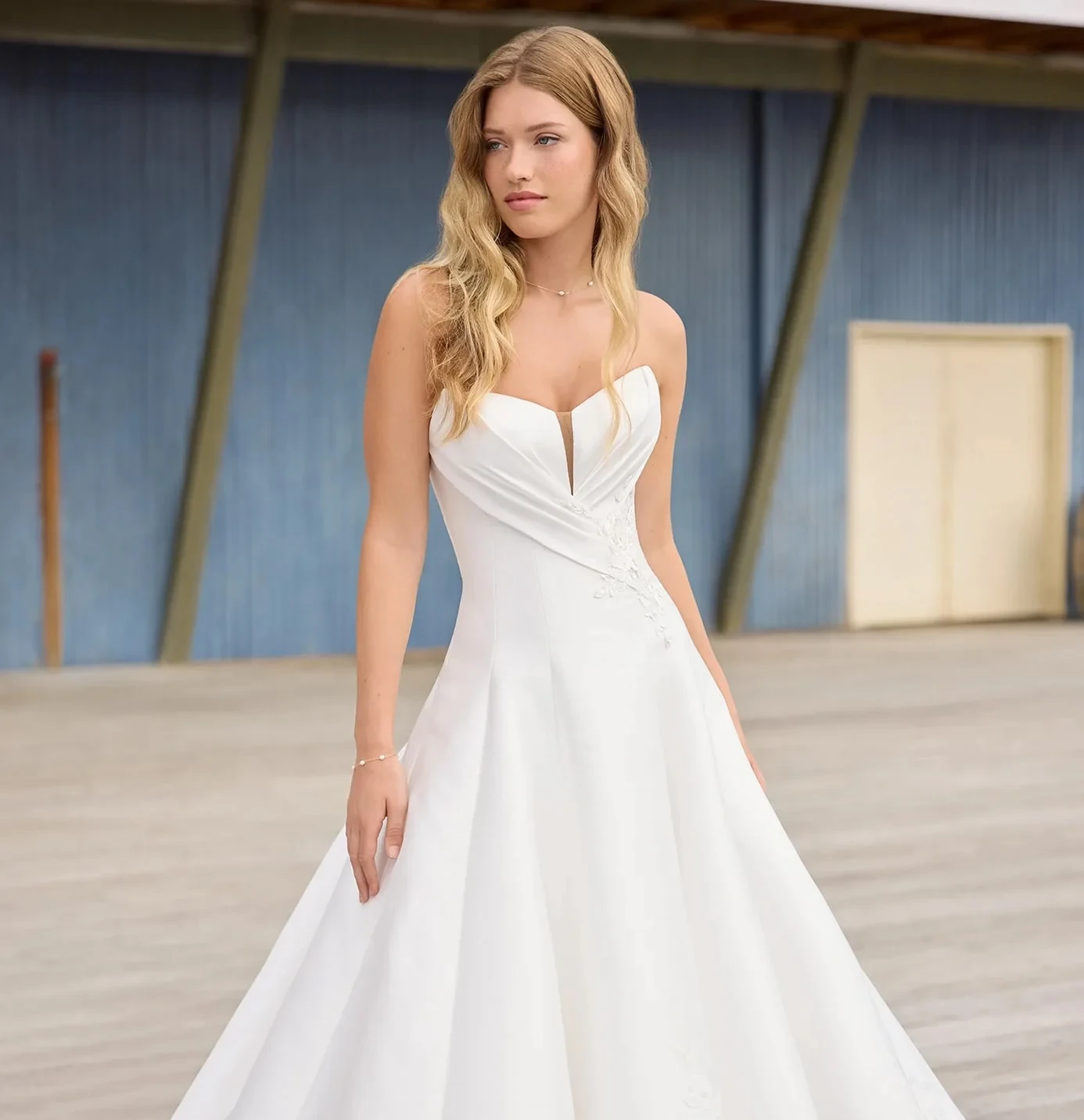 Photo of model wearing a Sophia Tolli collection bridal gown