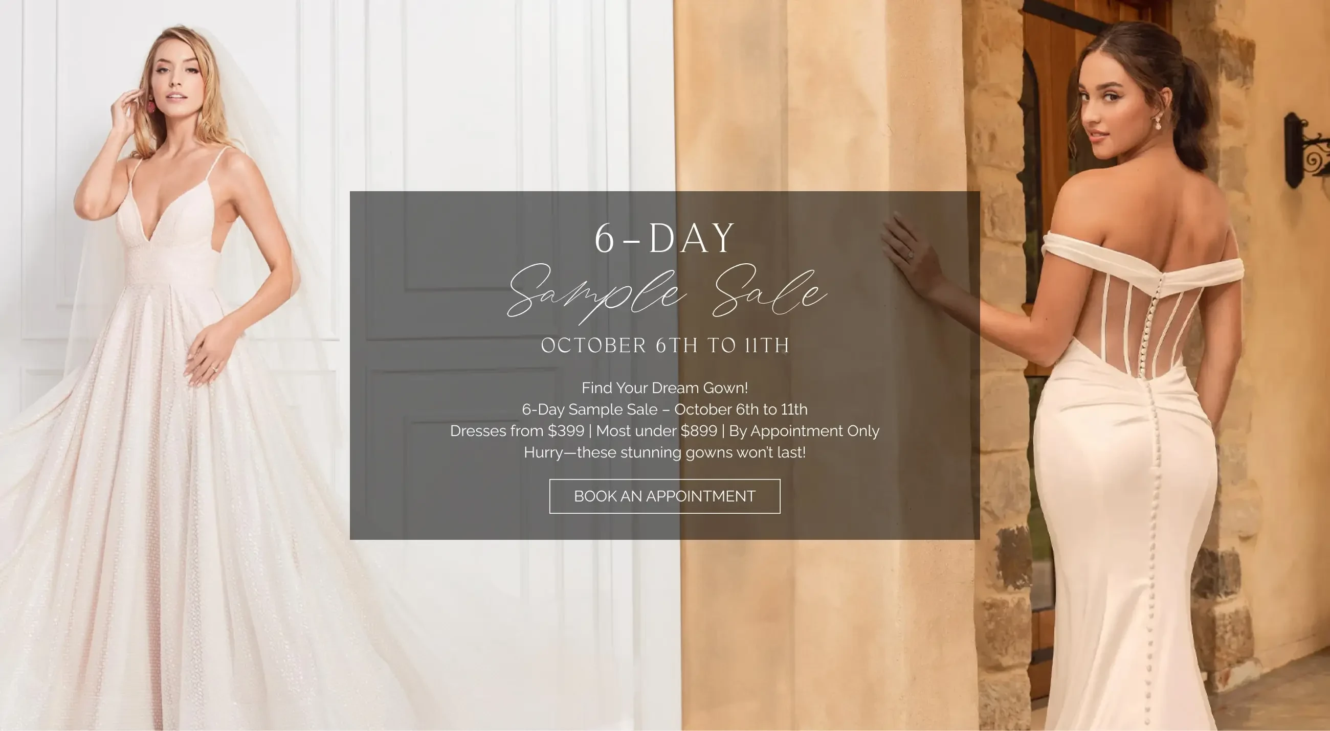 6 day sample sale banner desktop